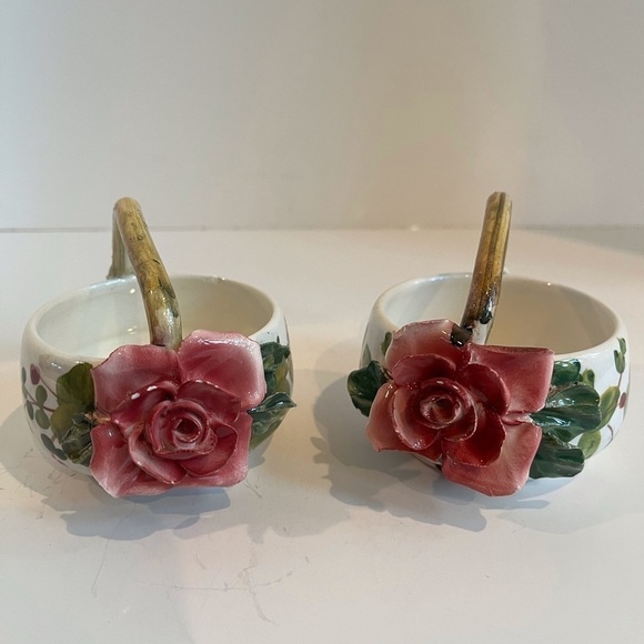 Pair of Hand-Painted Italian Trinket/Snack Dishes - Picture 5 of 11